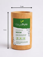 VijayaPure Natural Neem Wood Glass – Handmade Ayurvedic Wooden Tumbler for Daily Wellness
