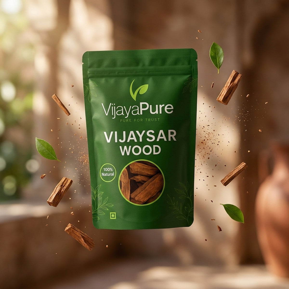Natural Pterocarpus marsupium Vijaysar heartwood chips