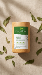 VijayaPure Natural Neem Wood Glass – Handmade Ayurvedic Wooden Tumbler for Daily Wellness