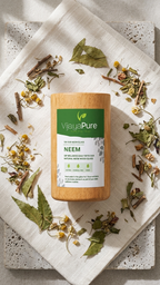 VijayaPure Natural Neem Wood Glass – Handmade Ayurvedic Wooden Tumbler for Daily Wellness
